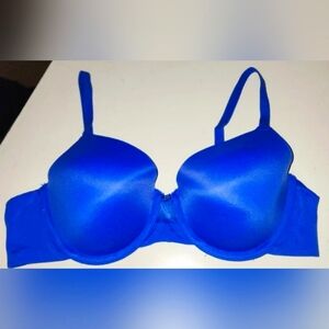 BOGO 50% OFF Vanity Fair Bright Blue Push Up Stretchy Bra SOFT 36B